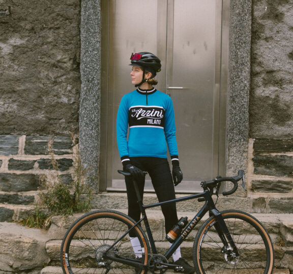 Cyclist takes a break